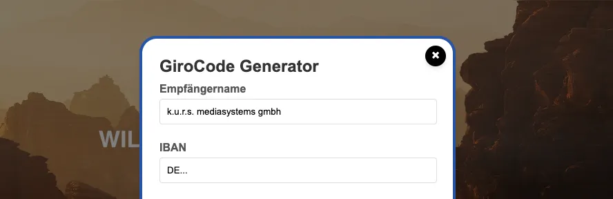 Kostenloser GiroCode Generator